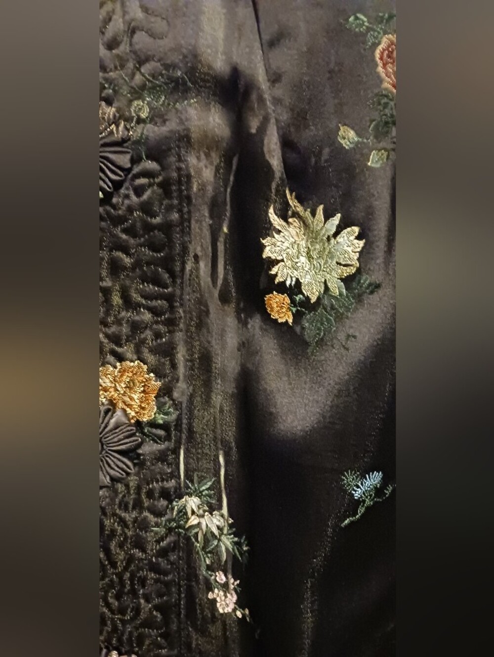 Vintage Chinese Silk Brocade Reversible Mandarin Jacket Small (Read Description) - Picture 5 of 16